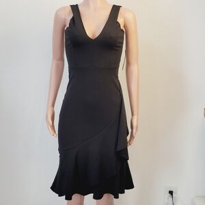 Lulu's Black NWT Ruffled Bodycon Sleeveless Dress Size: S